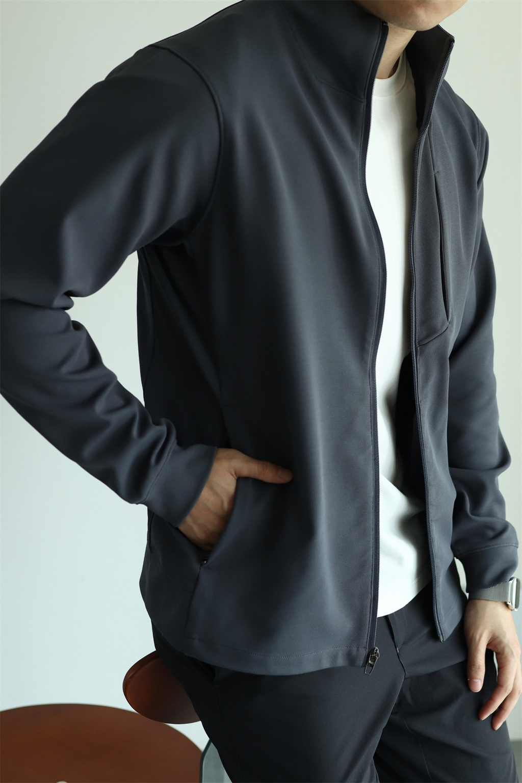 MONSEN Suitory 4-Way Stretch Stand-Collar Outerwear Jacket in Performance Blend product image