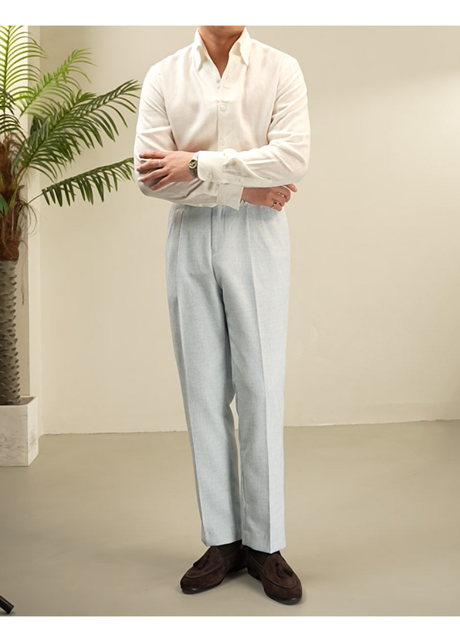 One-Piece Collar Linen Shirt