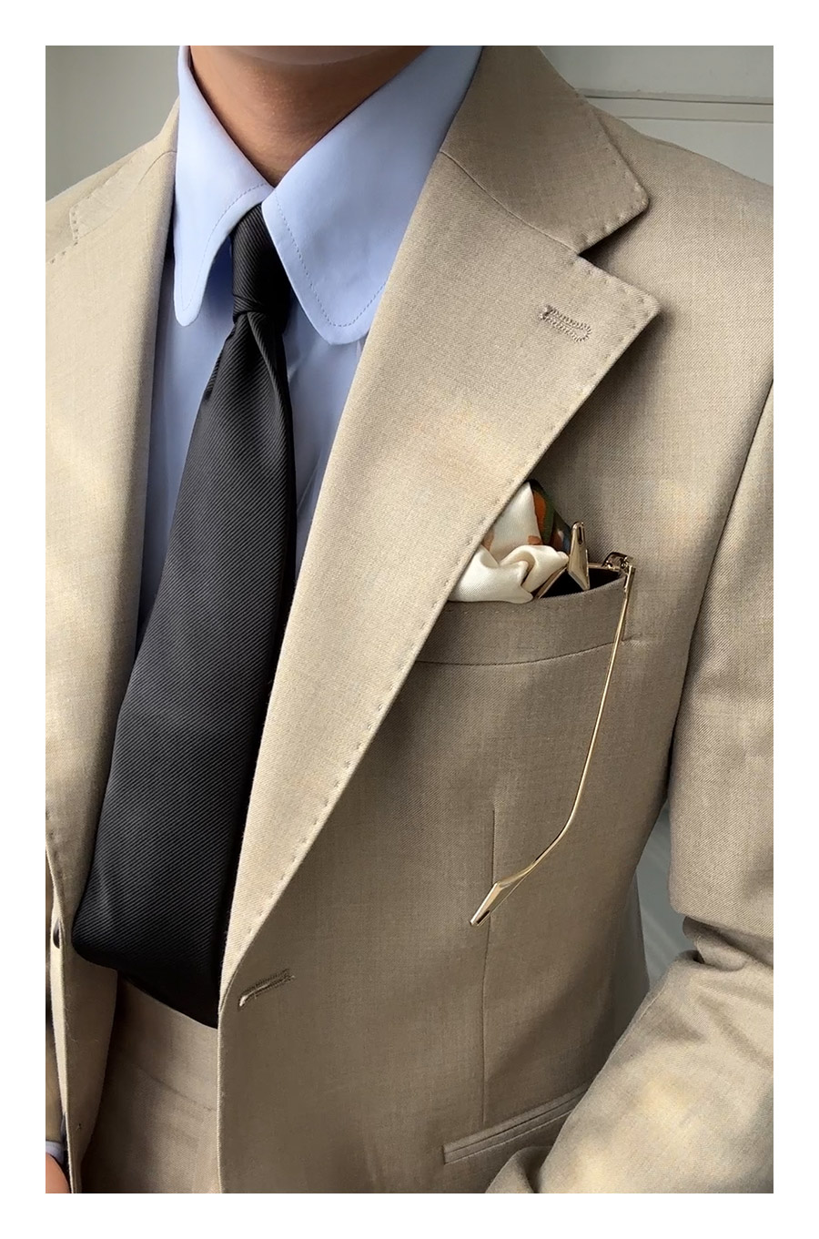 Vintage Rounded-Collar Dress Shirt