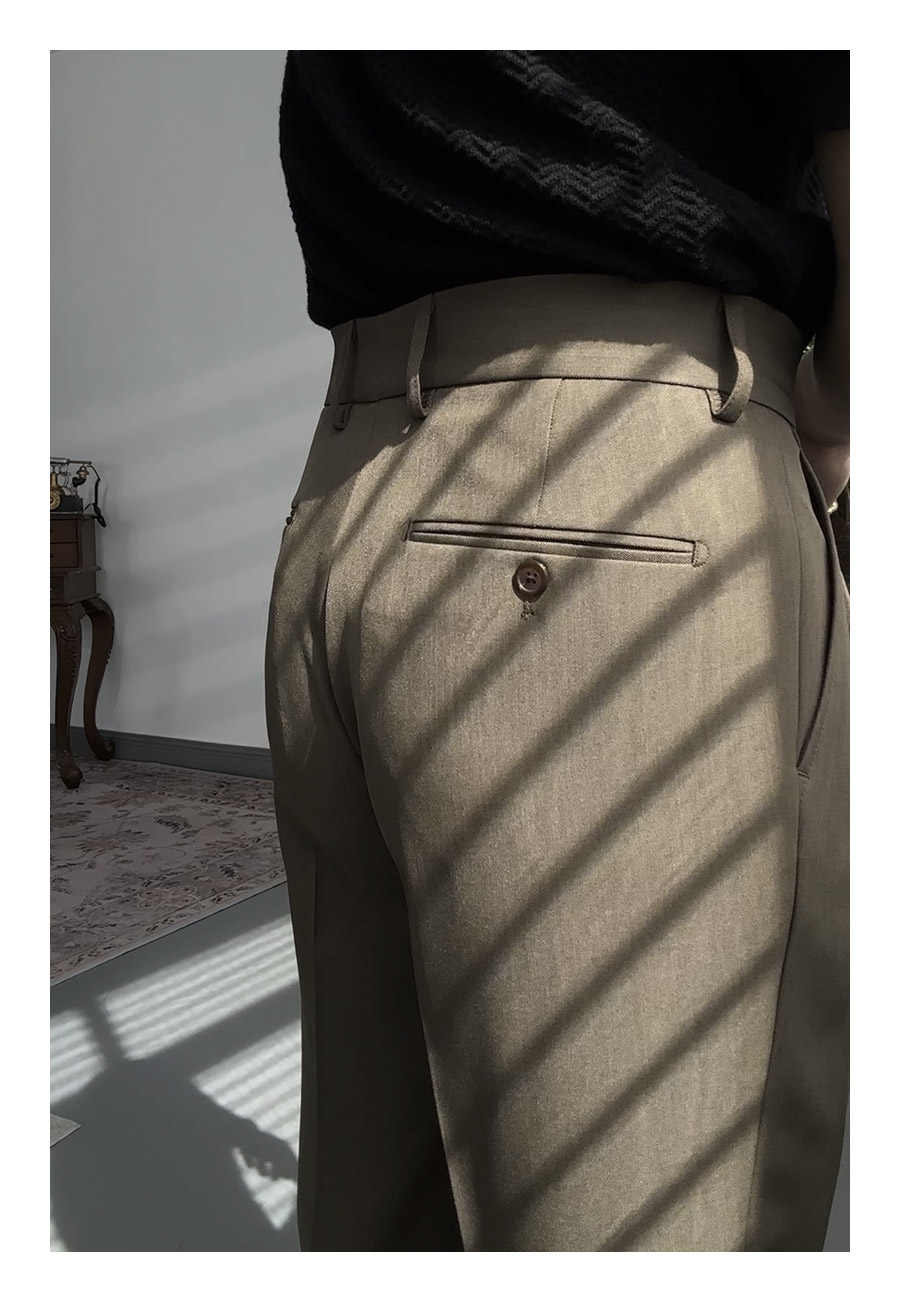 MONSEN Suitory Solid-Color Straight Pants in Performance Blend product image