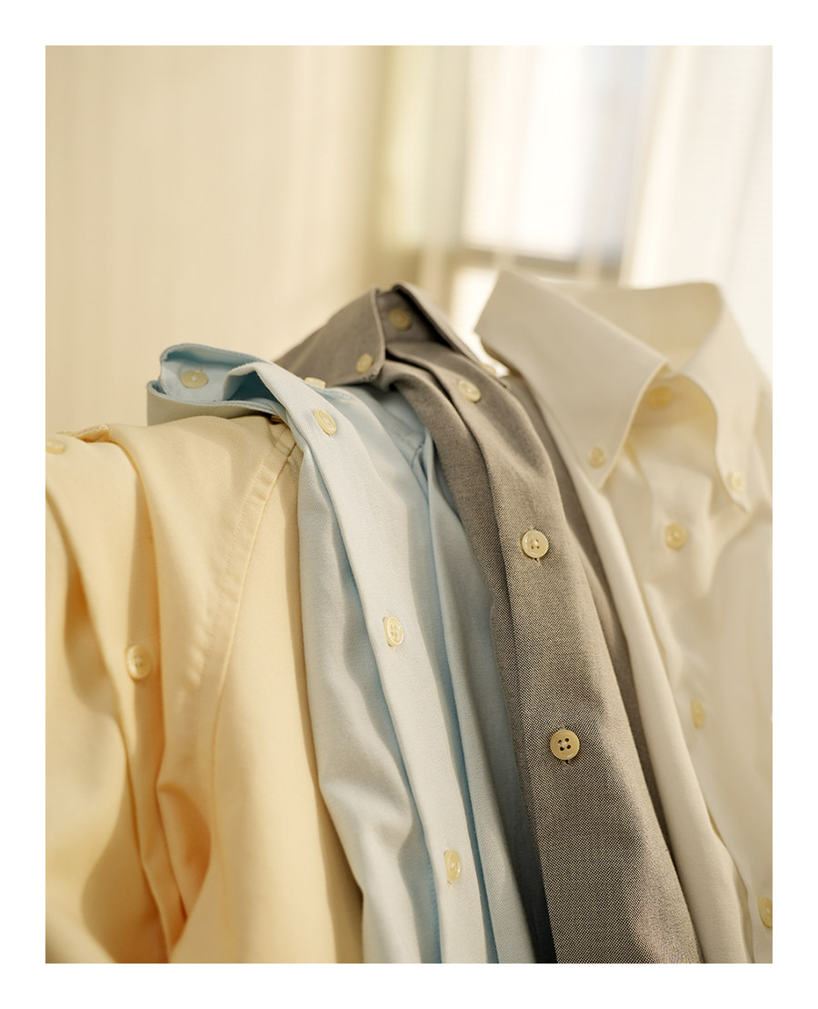 MONSEN Suitory Retro Oxford Non-Iron Wide Collar Shirt in Cotton product image