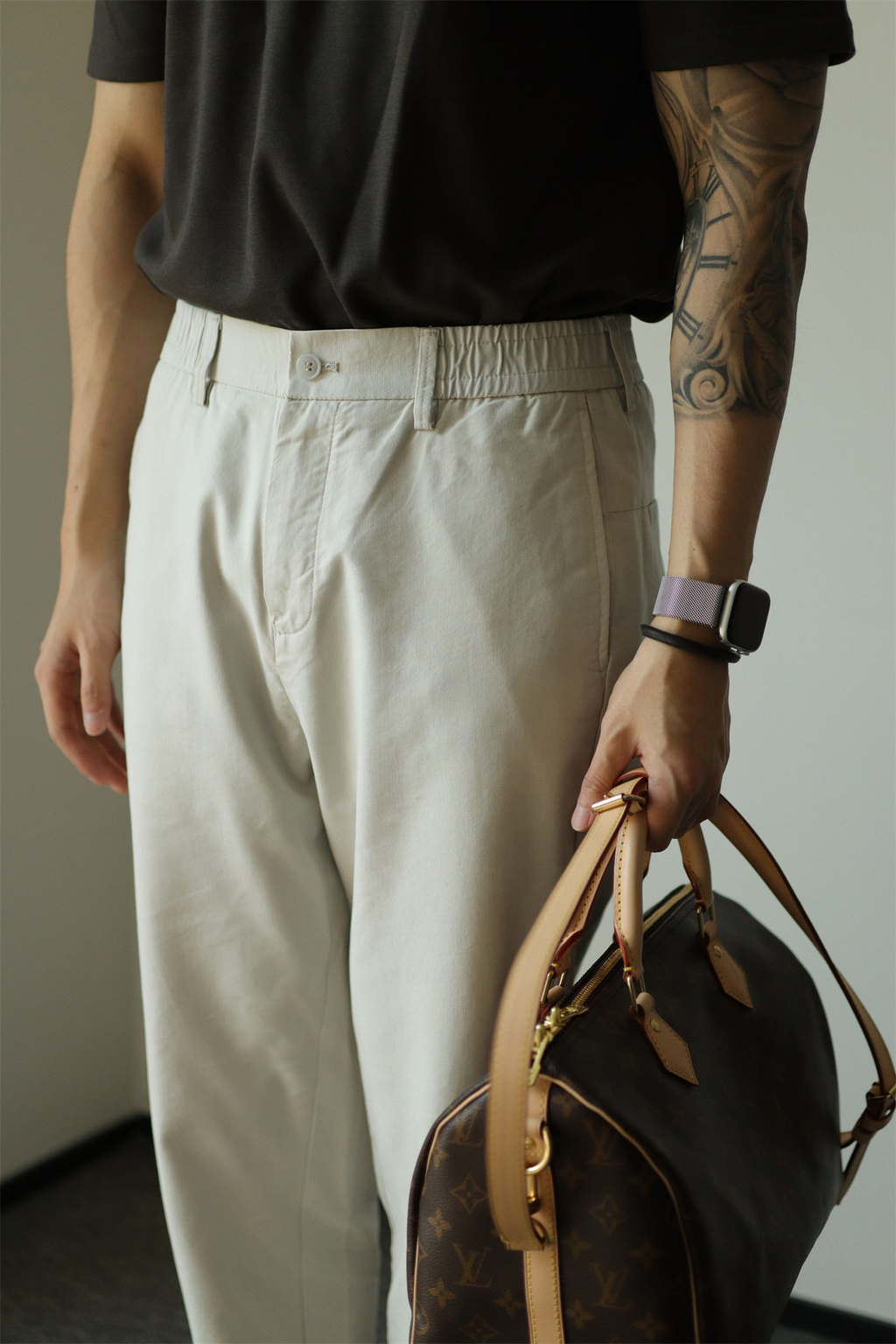 MONSEN Suitory Tencel Straight-Leg Cropped Trousers product image