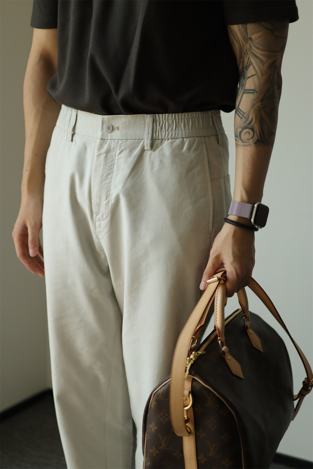MONSEN Suitory Tencel Straight-Leg Cropped Trousers product image