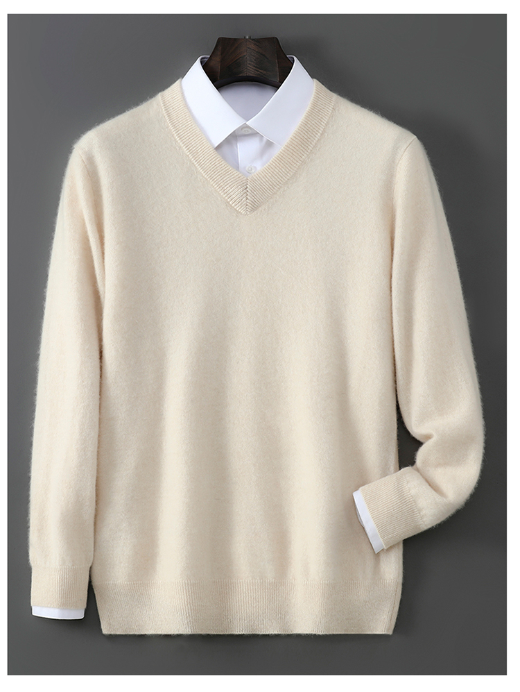 100% Wool V-Neck Sweater
