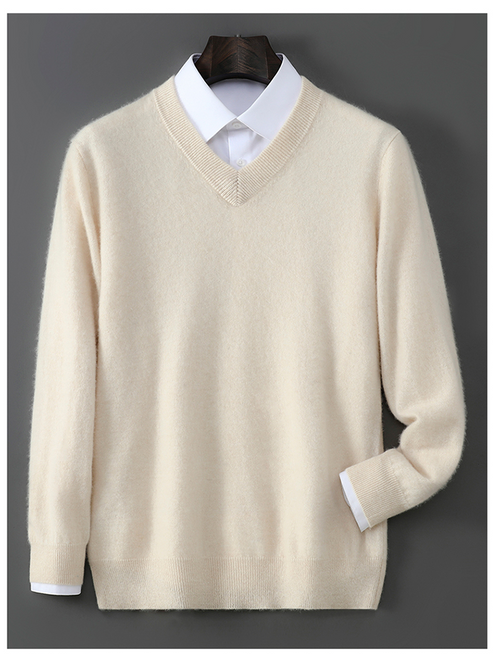 100% Wool V-Neck Sweater