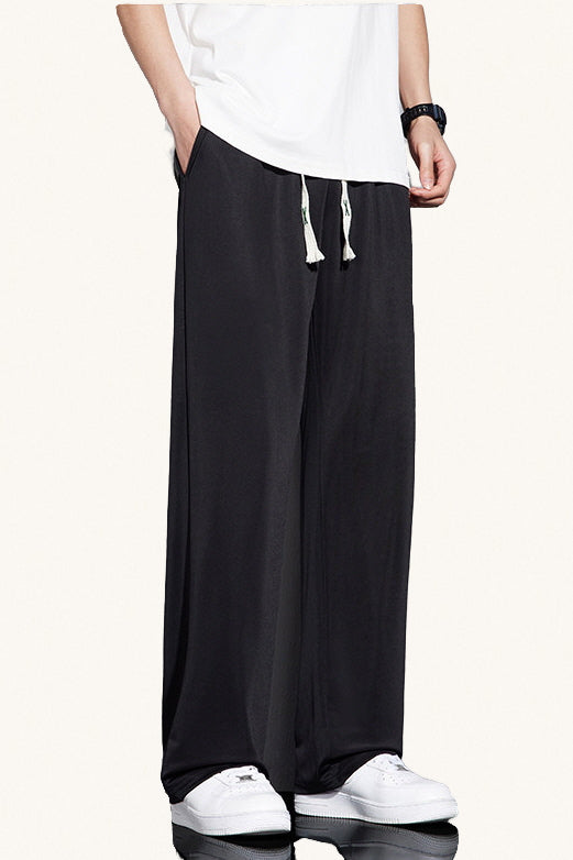 MONSEN Suitory Ice-Silk Summer Pants in Silk Blend front view
