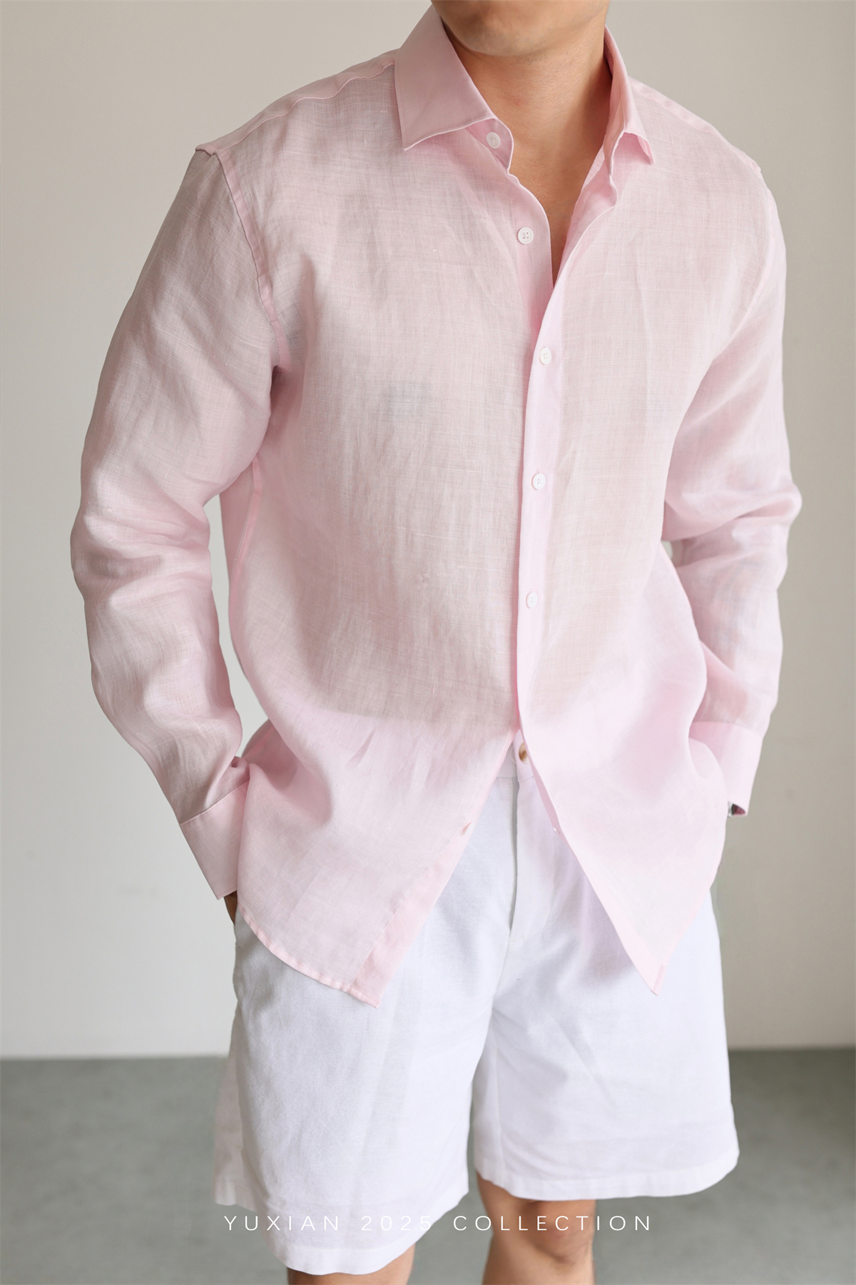 100% Linen Long-Sleeve Shirt