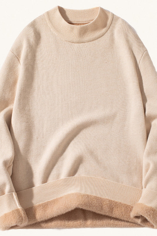 MONSEN Suitory Fleece-Lined Mock-Neck Sweater product image