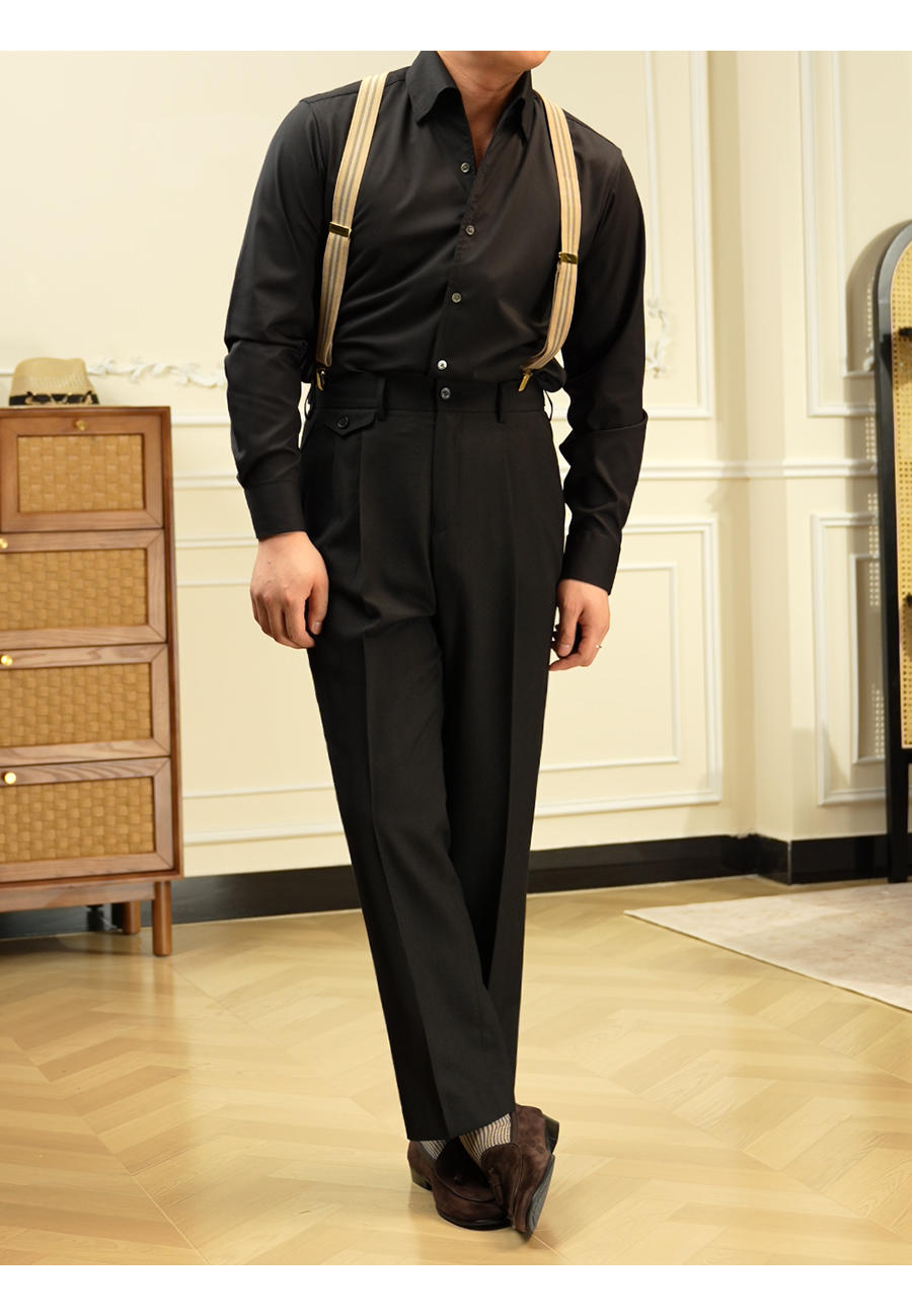 Wrinkle-Resistant Straight Trousers