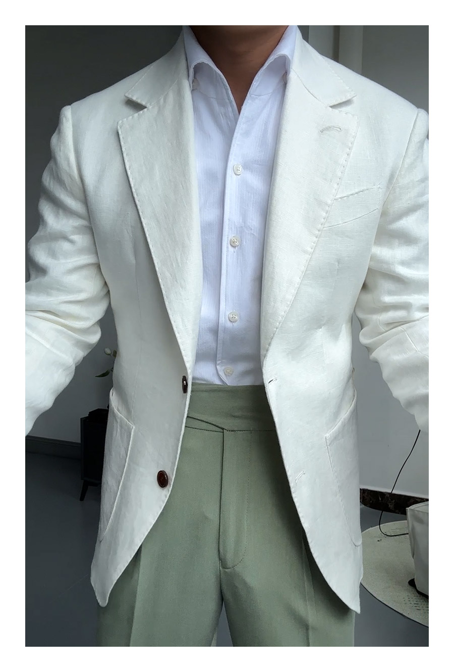 MONSEN Suitory SB, Slim 100% Linen Blazer product image