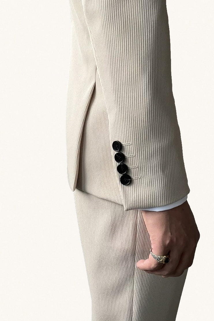 MONSEN Suitory Double-Breasted Striped Suit in Performance Blend product image