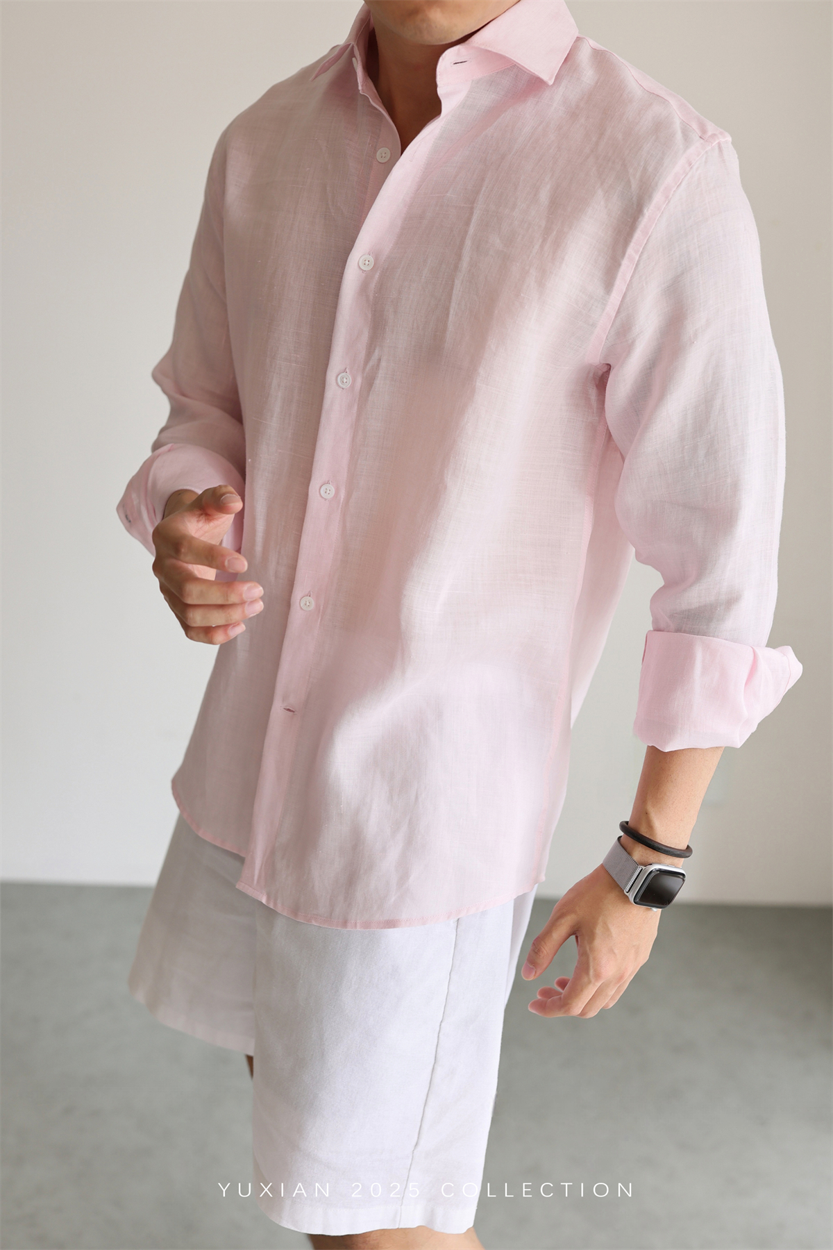 100% Linen Long-Sleeve Shirt