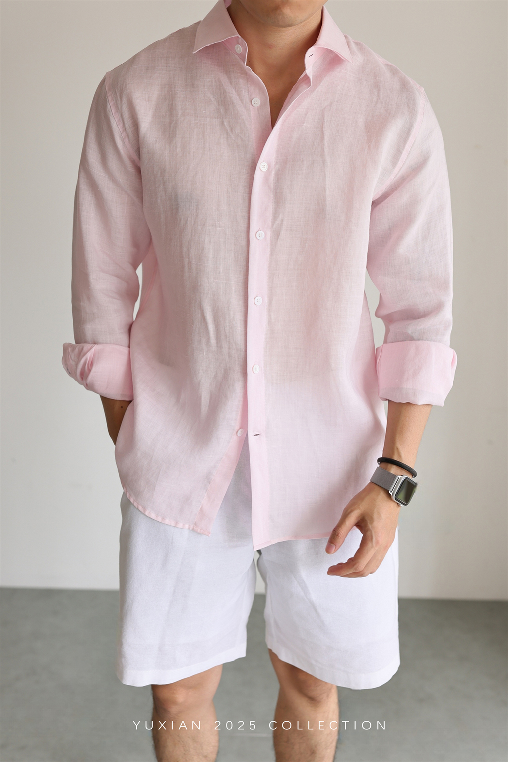 100% Linen Long-Sleeve Shirt