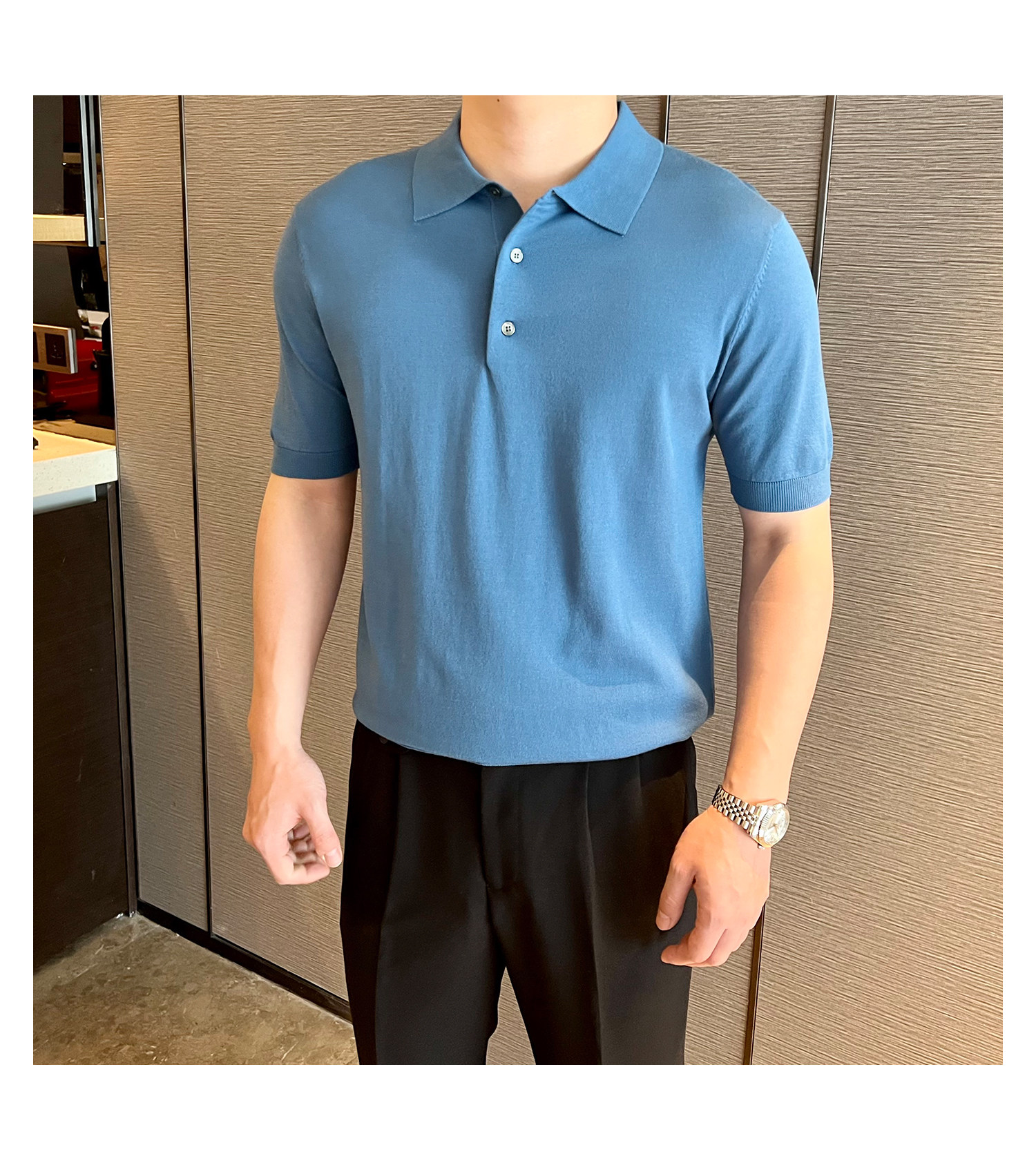 Slim-Fit Solid Knit Polo