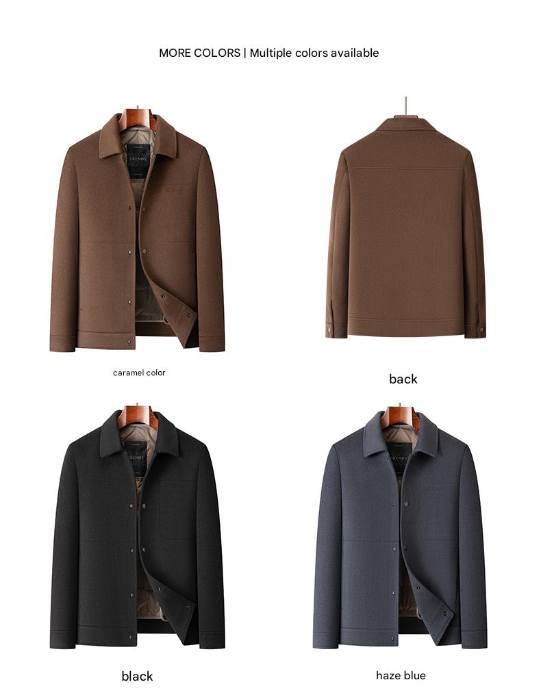 Detachable Down Liner Wool Coat