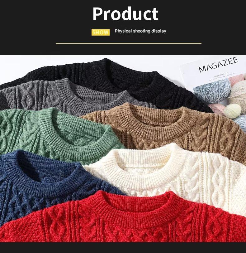 Cable-Knit Crewneck Sweater
