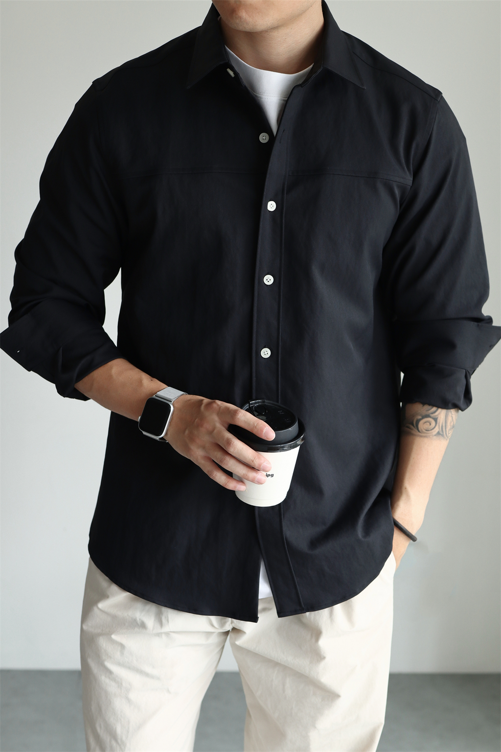 Enzyme-Washed Utility Shirt