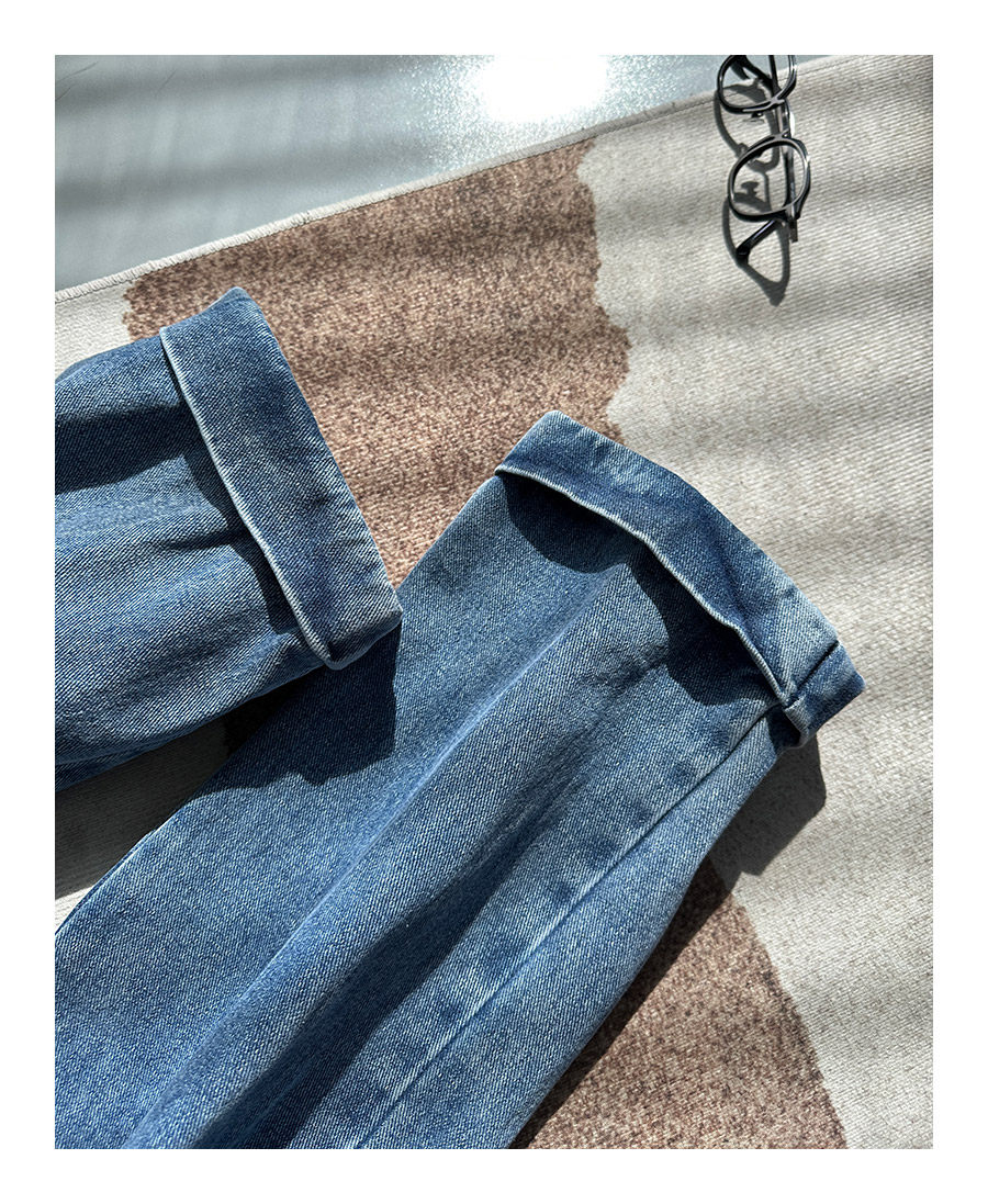 MONSEN Suitory Retro-Washed Naples Gurkha Jeans in Cotton product image
