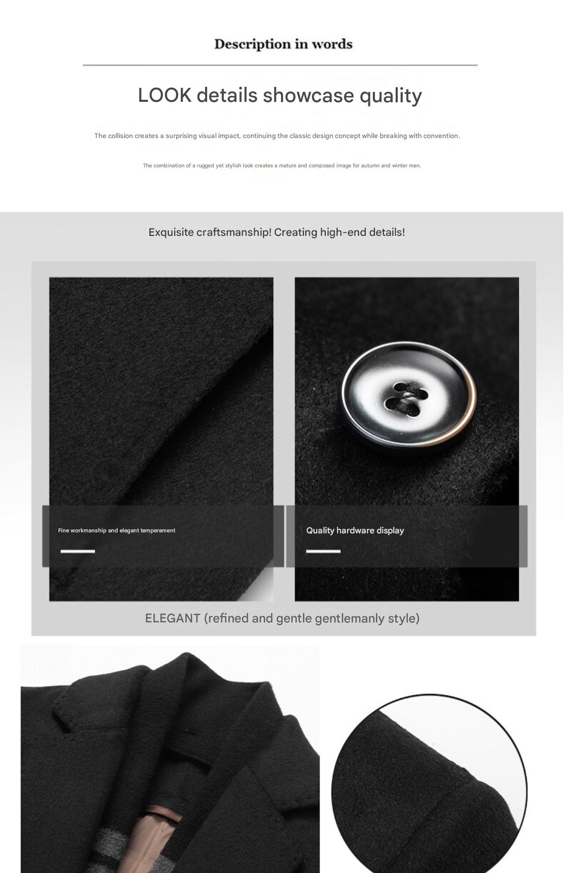 Goose-Down Liner Wool Overcoat