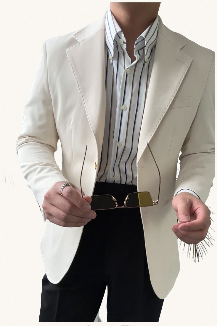 MONSEN Suitory Neapolitan Slim Single-Breasted Suit Jacket in Performance Blend product image