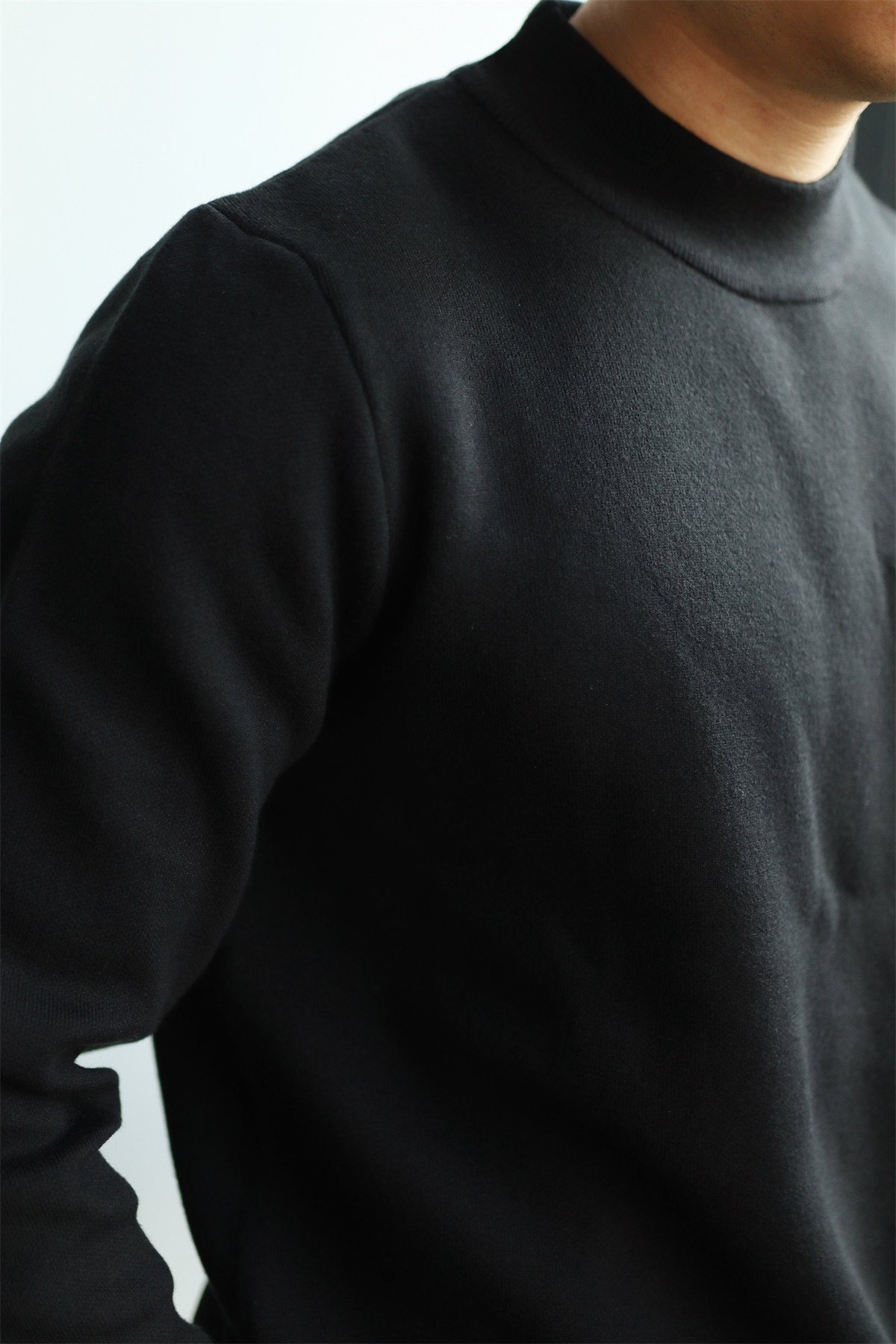 MONSEN Suitory Mid-Neck Ribbed Knit in Cotton product image