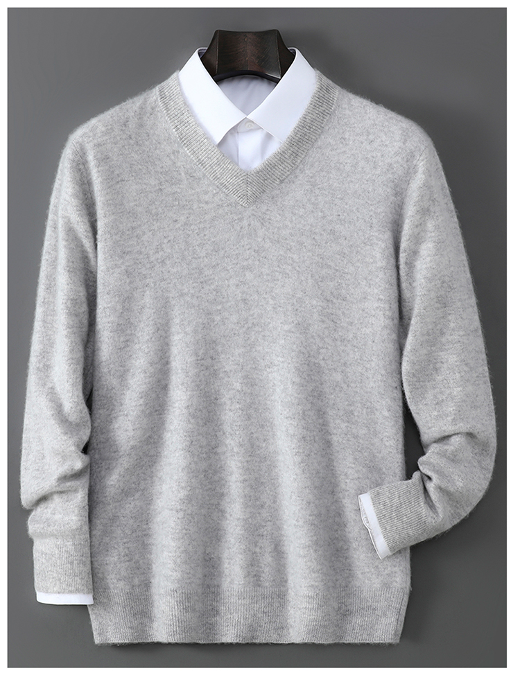 100% Wool V-Neck Sweater