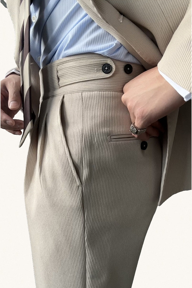 MONSEN Suitory Double-Breasted Striped Suit in Performance Blend product image
