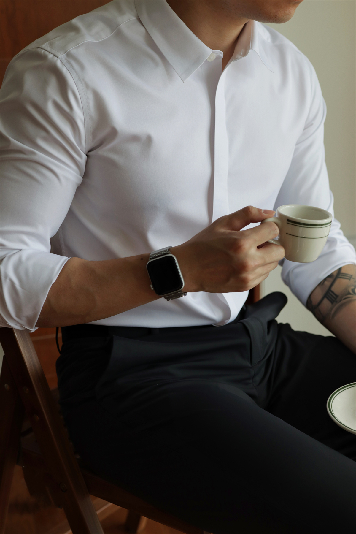 No-Iron Hidden-Placket Shirt