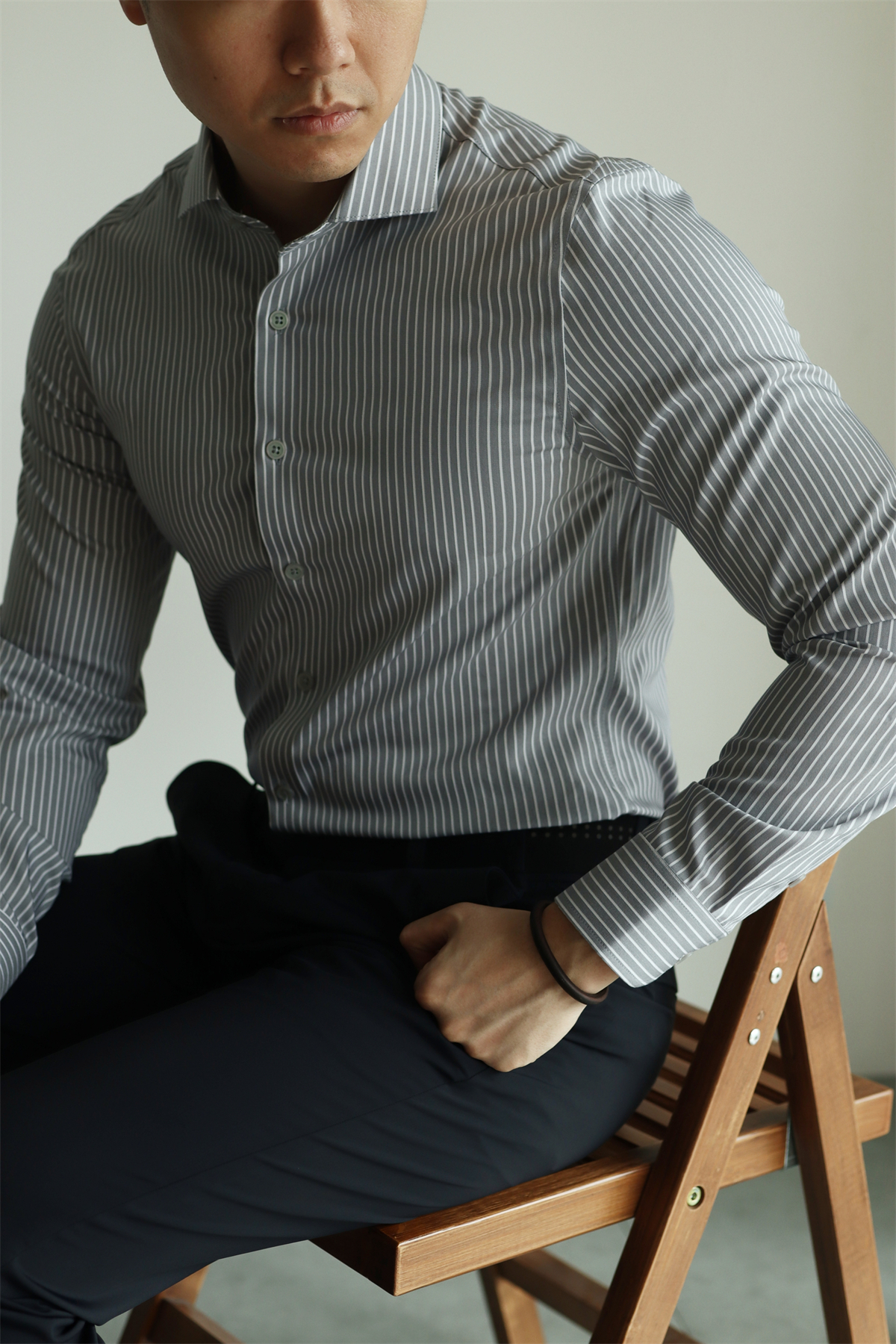 Lenzing Modal Vertical-Stripe Shirt