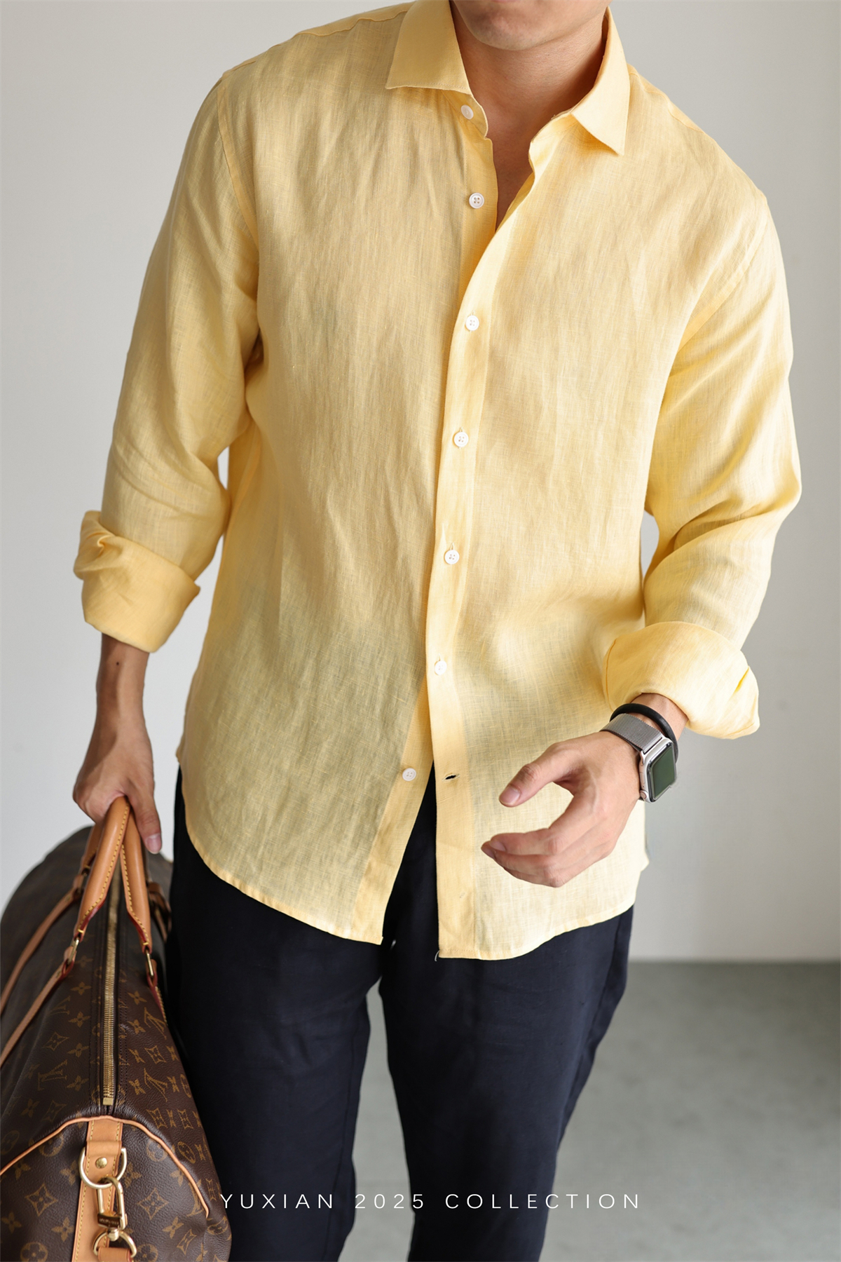 100% Linen Long-Sleeve Shirt