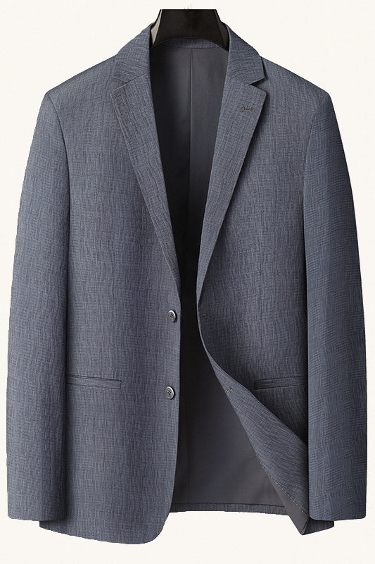 MONSEN Suitory Relaxed-Fit Plus-Size Blazer in Performance Blend front view