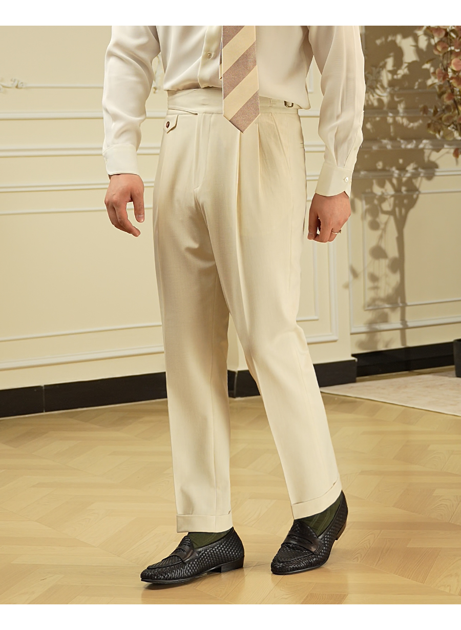 Gurkha Double-Pleat Trousers