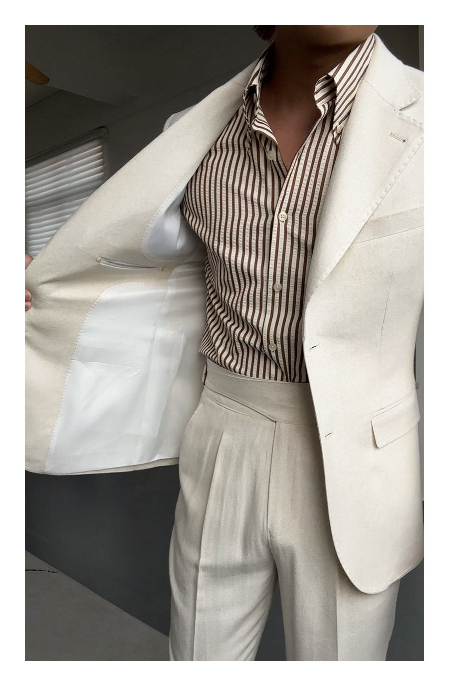 MONSEN Suitory Linen Half-Lined Single-Breasted Suit product image