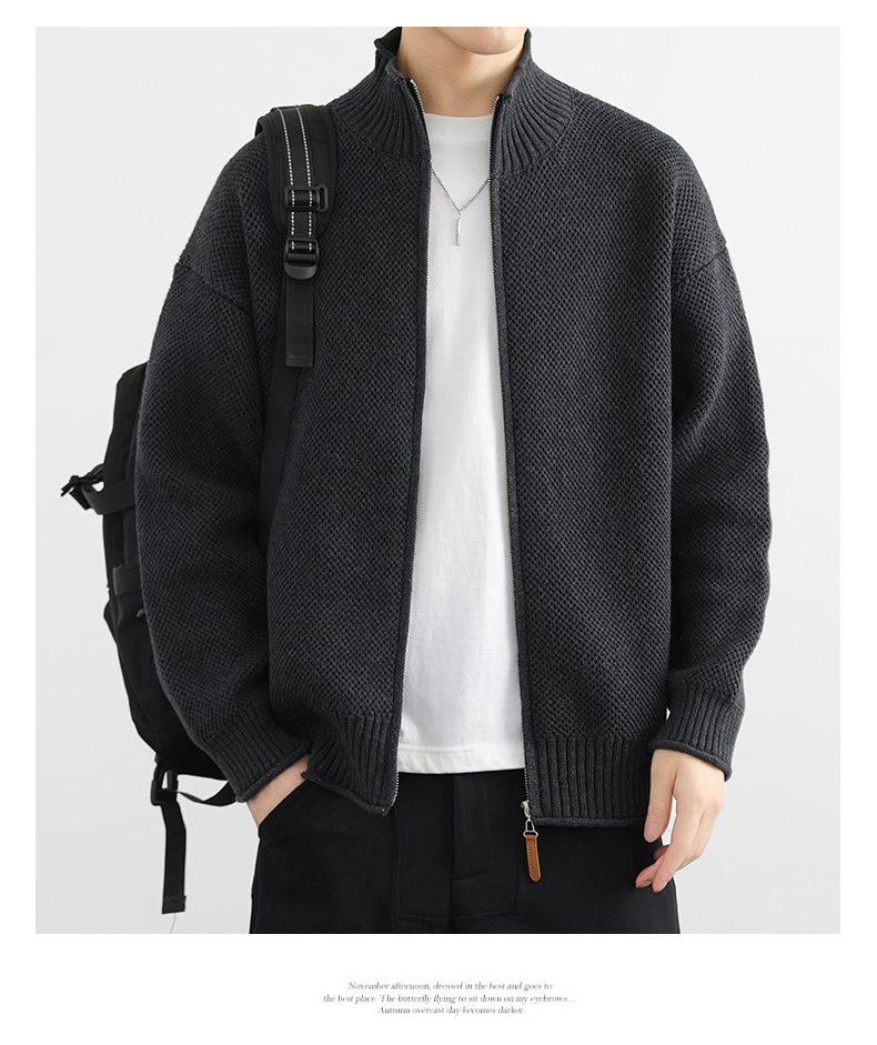 Cotton-Rich Knit Cardigan