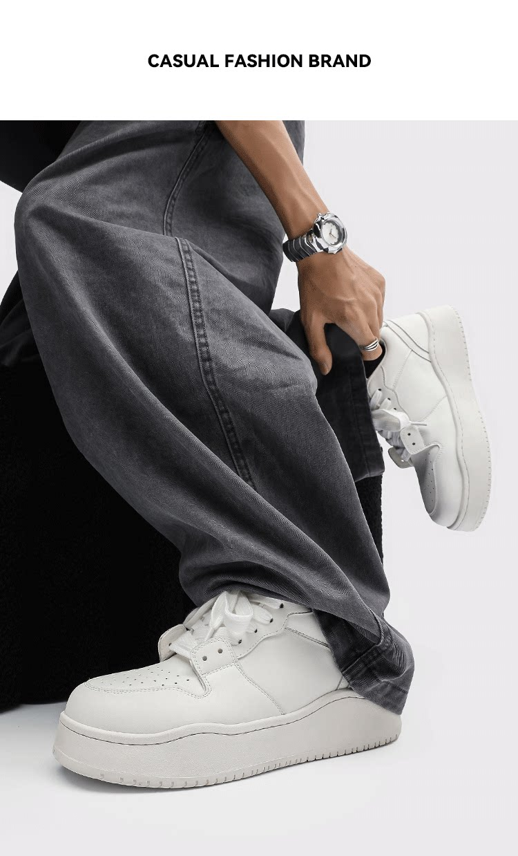 MONSEN Suitory Breathable Height-Boost Sneakers in Linen product image