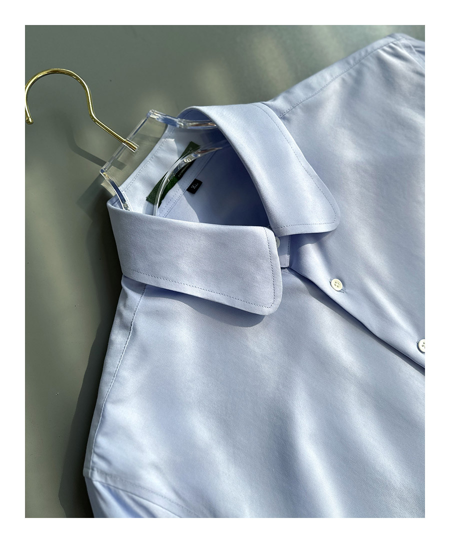 Vintage Rounded-Collar Dress Shirt