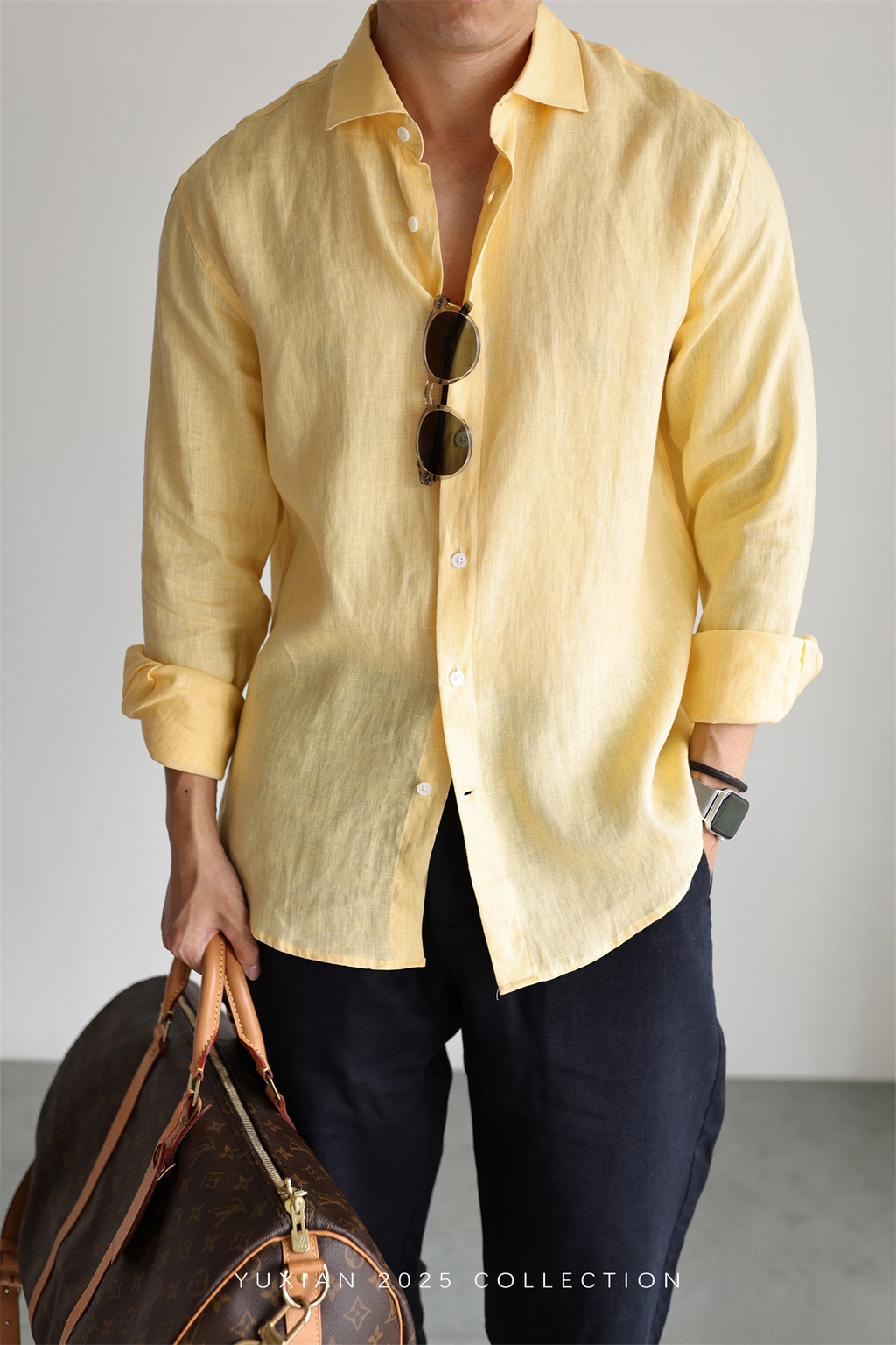 100% Linen Long-Sleeve Shirt