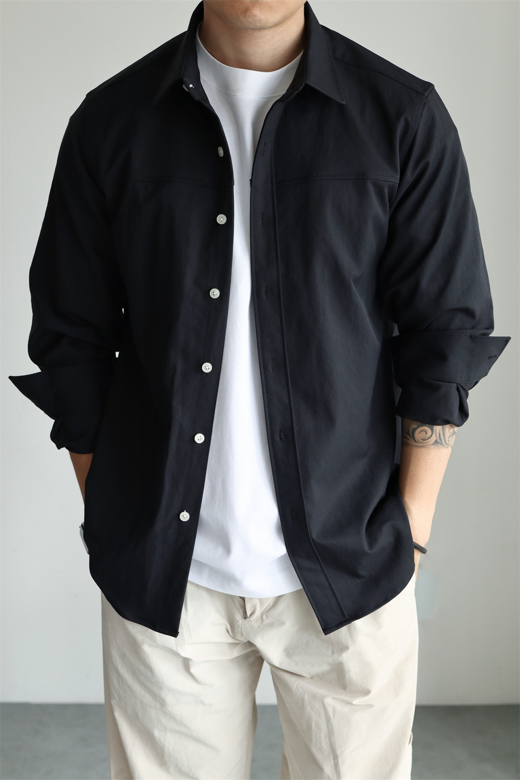 Enzyme-Washed Utility Shirt