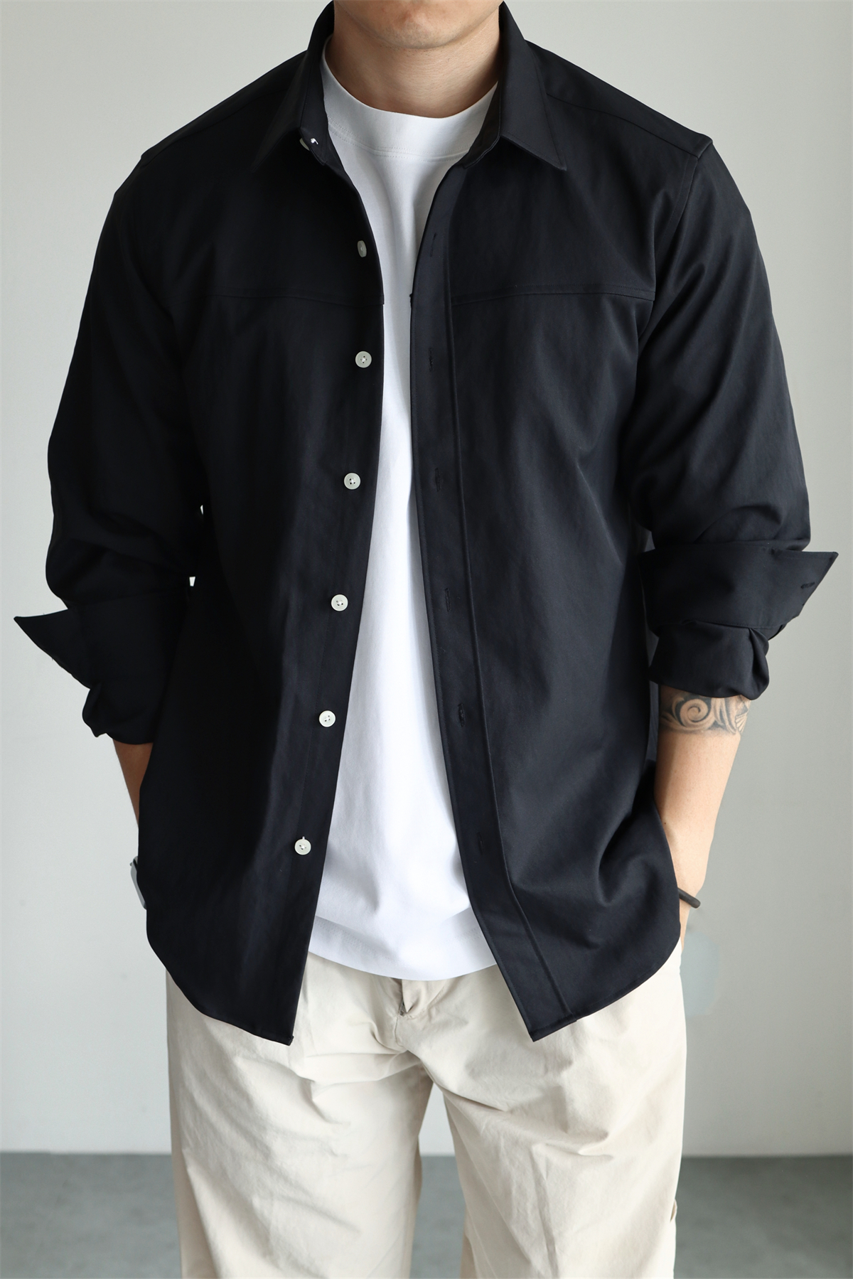 Enzyme-Washed Utility Shirt