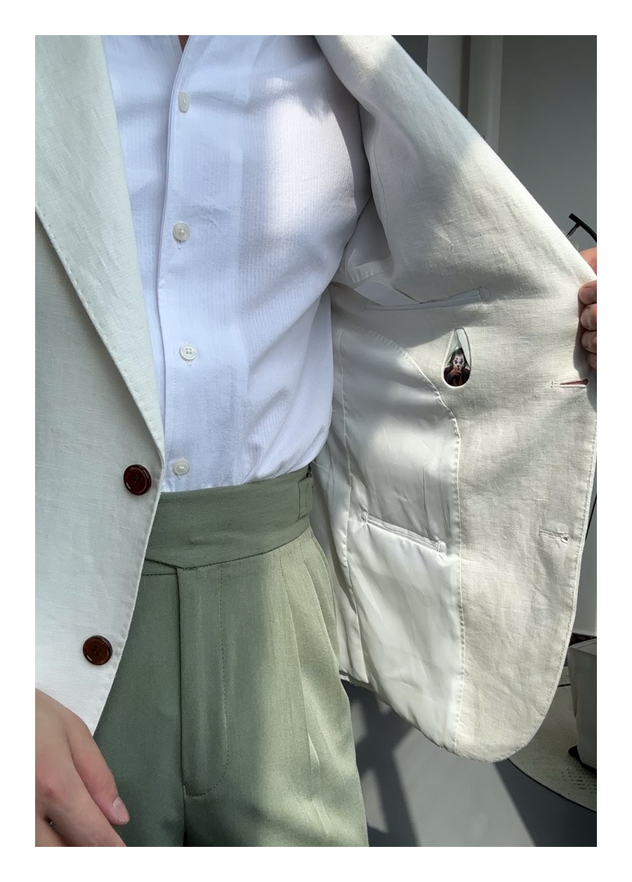 MONSEN Suitory SB, Slim 100% Linen Blazer product image