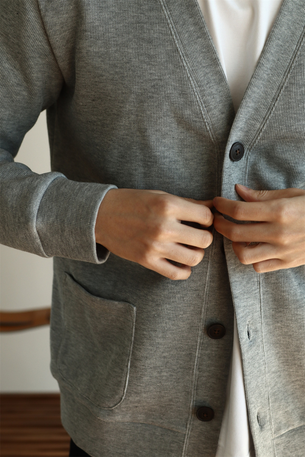 MONSEN Suitory Air-Layer Cotton Knit Cardigan product image