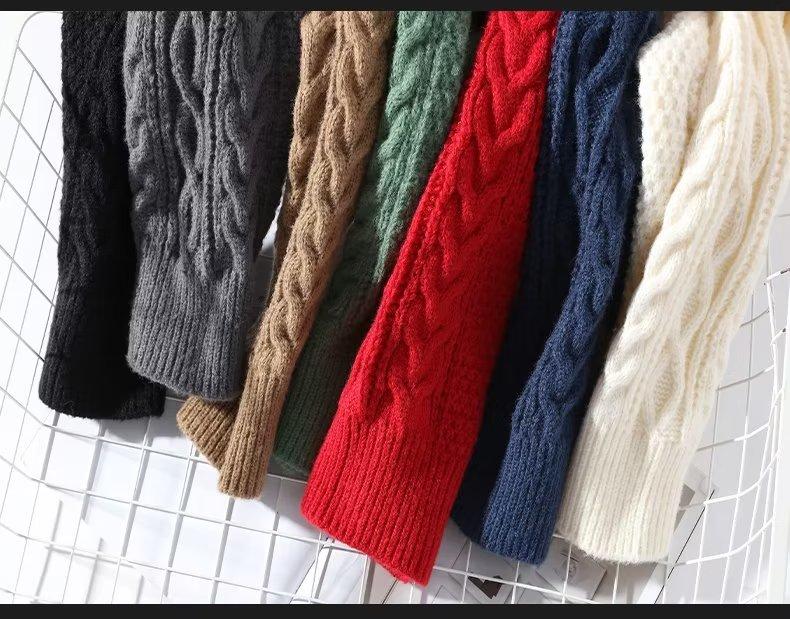 Cable-Knit Crewneck Sweater