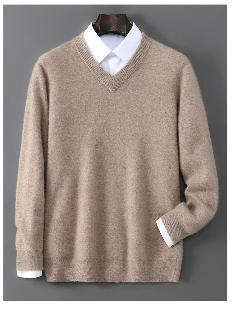 100% Wool V-Neck Sweater