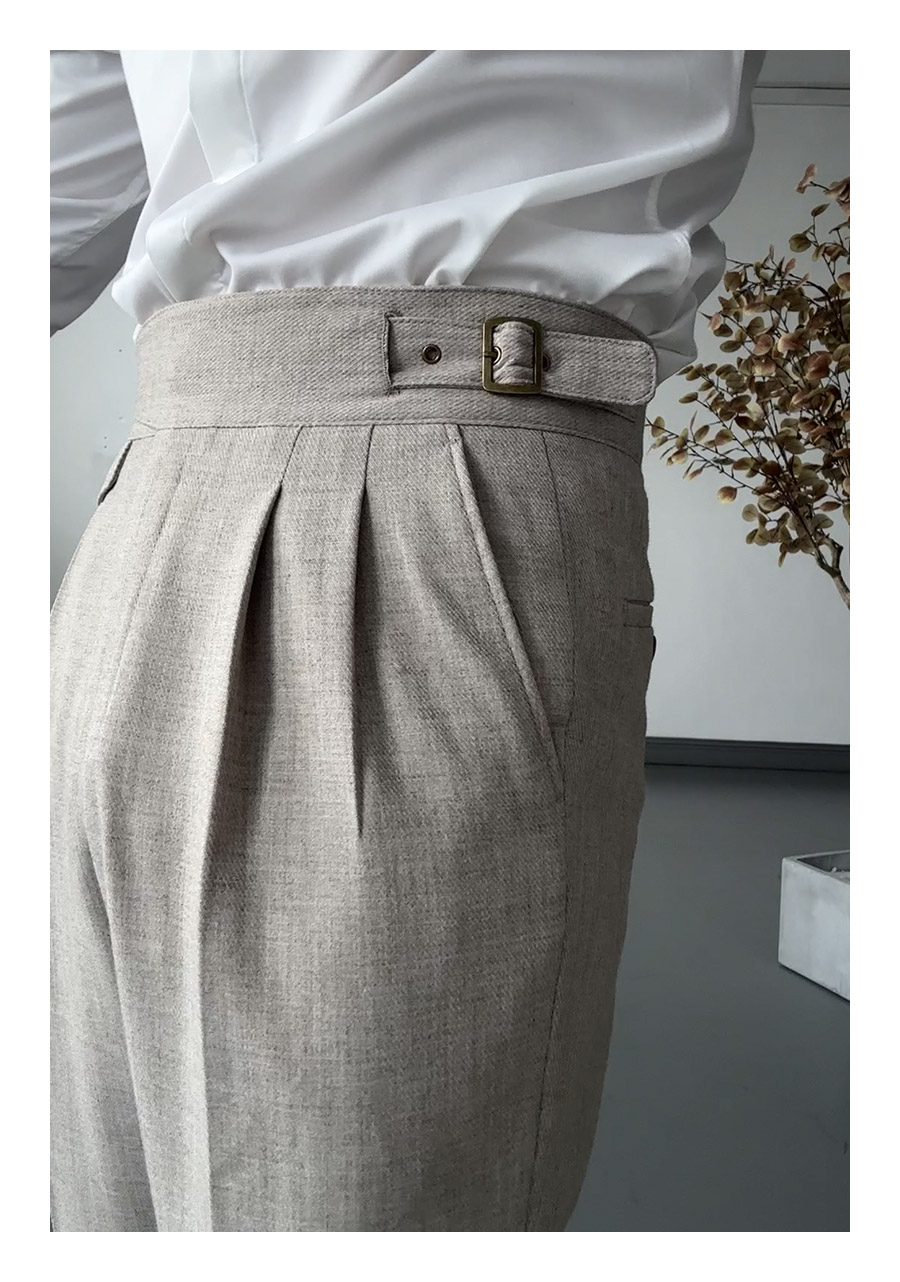MONSEN Suitory High-Waist Trousers in Cotton product image