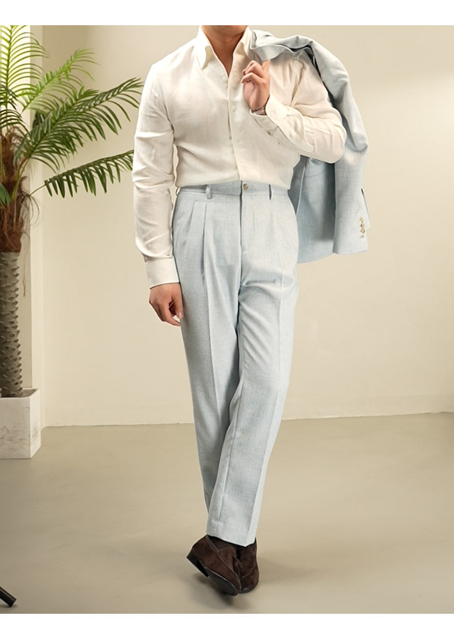 One-Piece Collar Linen Shirt