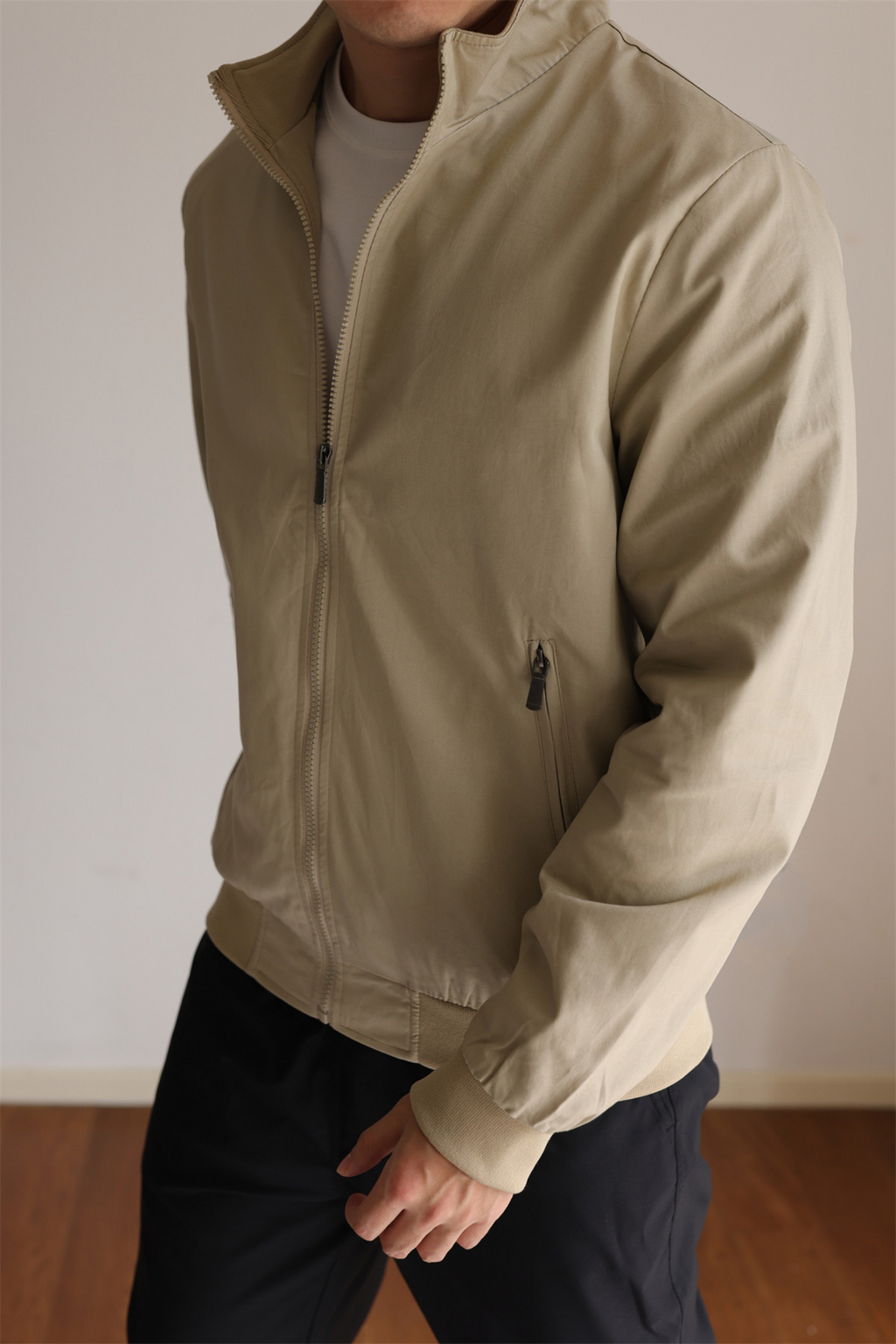 MONSEN Suitory Lightweight G9 Harrington Stand Collar Jacket in Performance Blend product image
