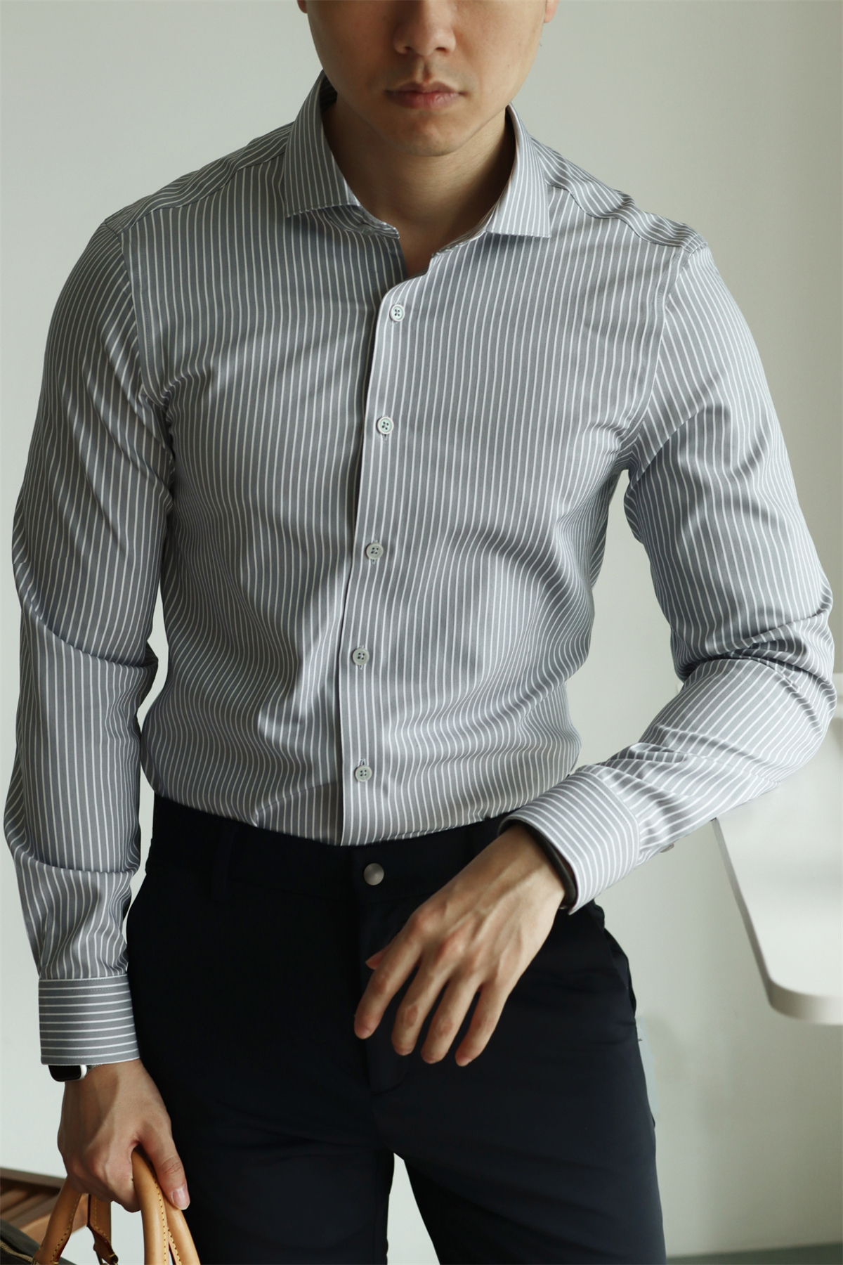 Lenzing Modal Vertical-Stripe Shirt