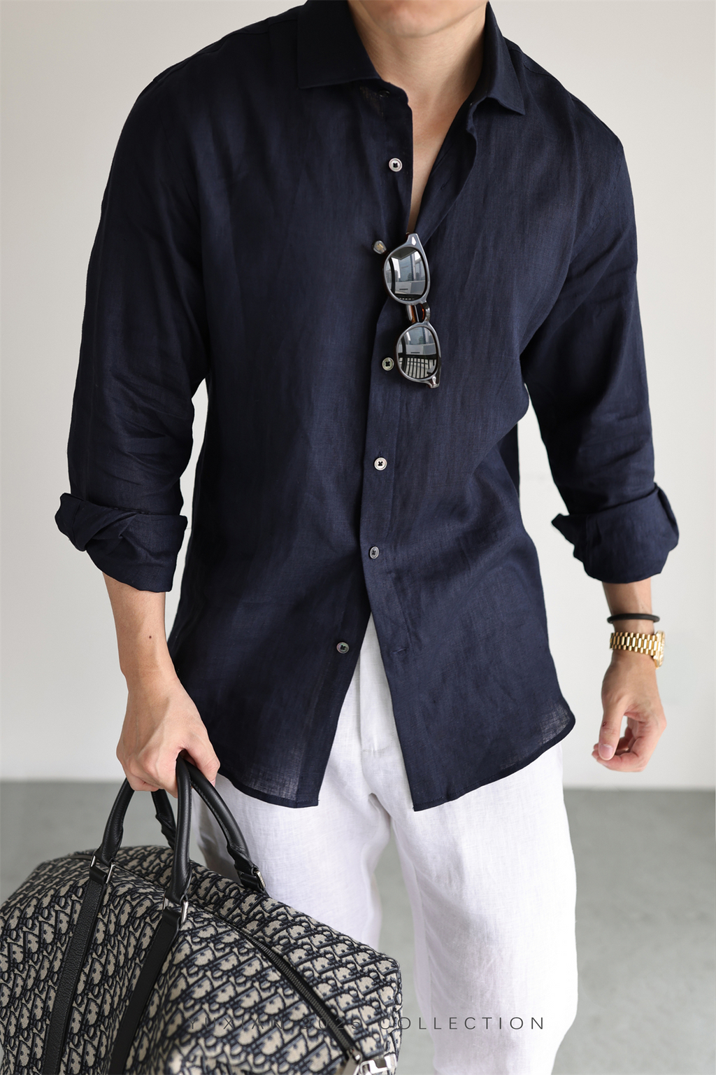 100% Linen Long-Sleeve Shirt