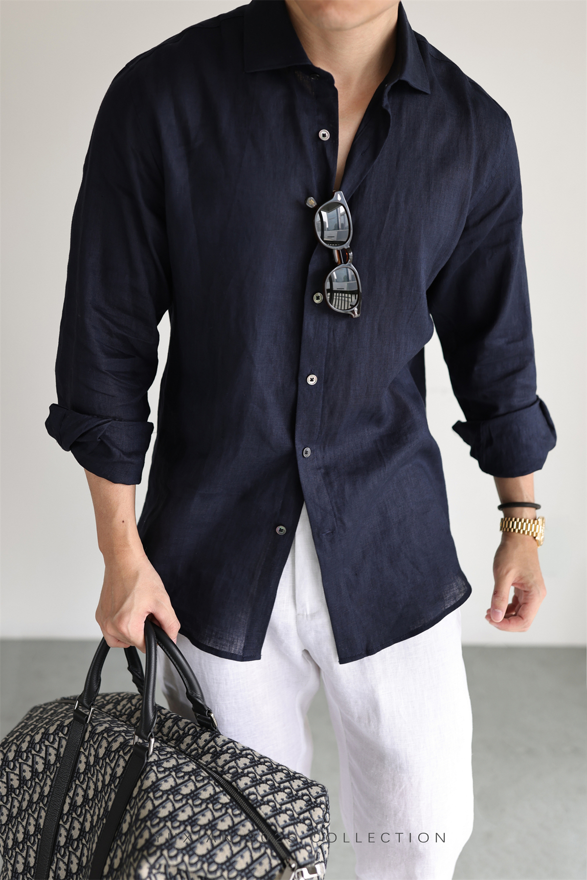 100% Linen Long-Sleeve Shirt