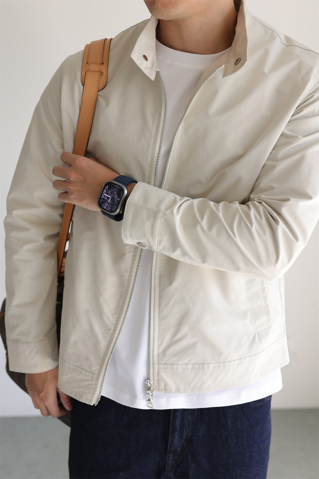 MONSEN Suitory Lightweight G9 Harrington Subtle Jacket in Performance Blend product image